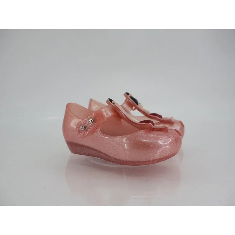 Mini Melissa Ultragirl Ballerina Little Girls Jelly Size 5 Toddler Pink Glitter